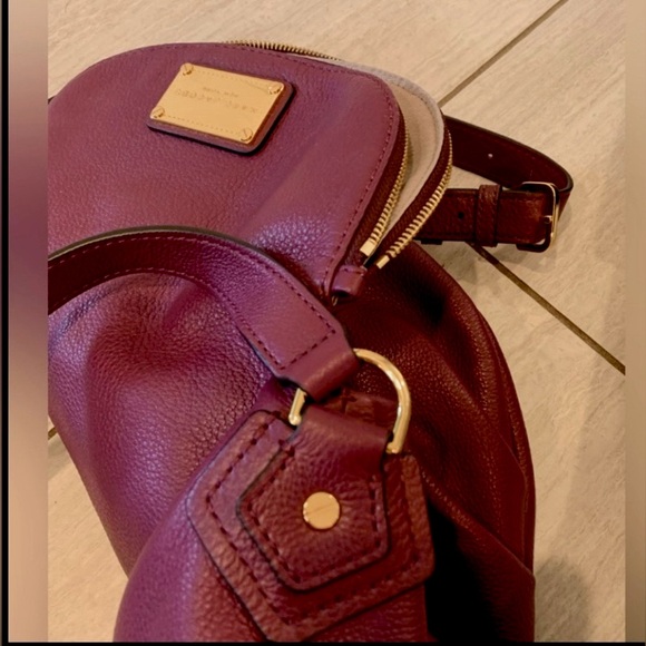 Marc Jacobs Pebbled Leather Fall Shoulder Bag Handbag Purse Berry Plum New - Picture 6 of 10